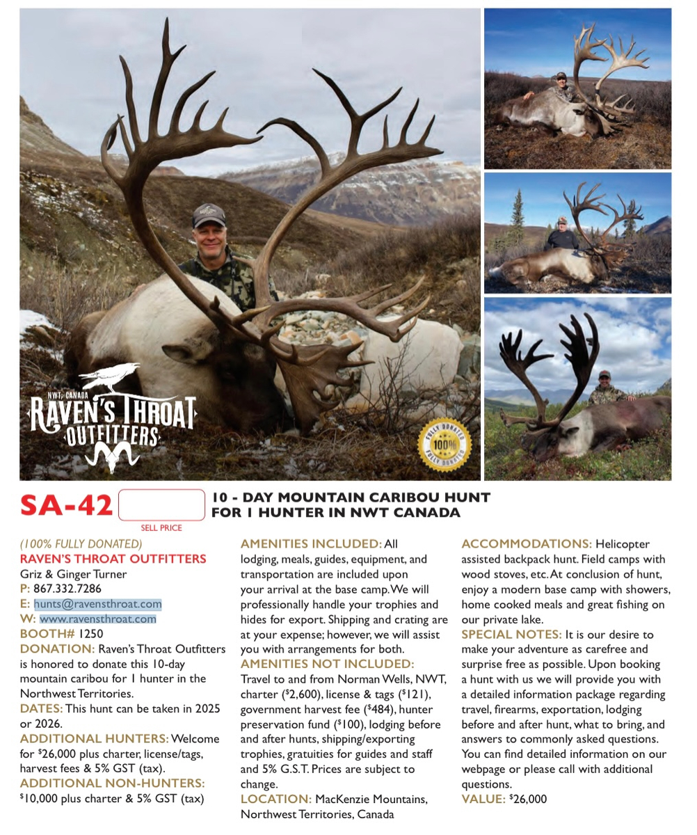 2025 or 2026 Caribou Hunt Auction!